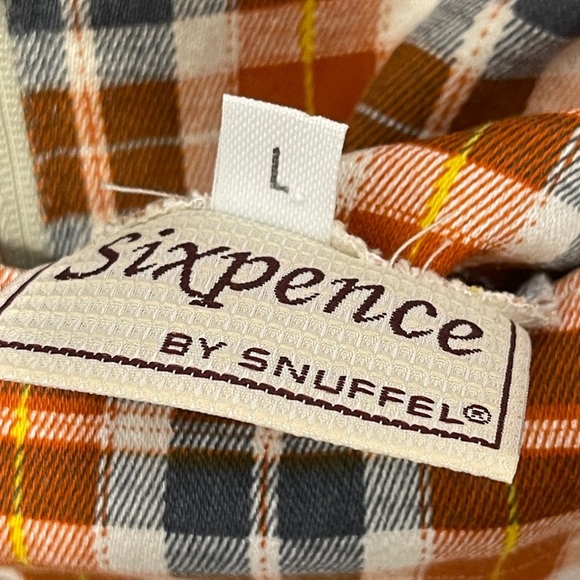 Vintage Orange Plaid Sleeveless Mini Dress Academia - Picture 5 of 5